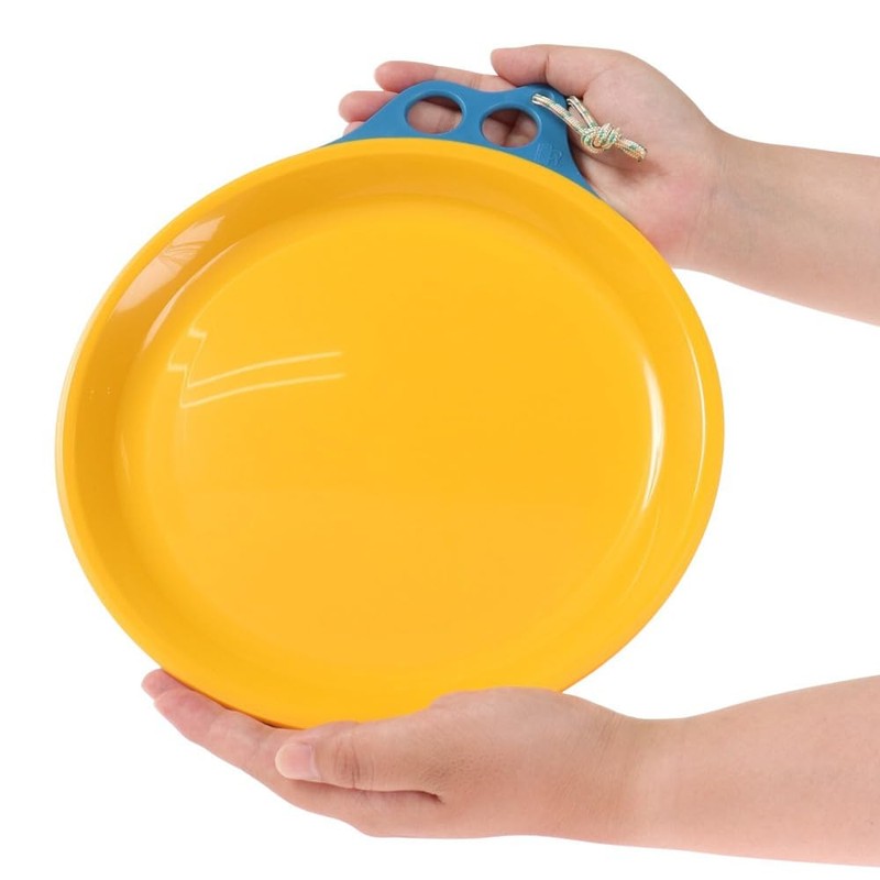 CHUMS CH62-1731-A081-00 Camper Dish Outdoor Plate, Blue/Yellow, Diameter 9.1 x