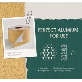 S SATC 100 Grit PSA Longboard Sandpaper 20 Yard Long Continuous Roll, 2-3/4" Wide Self Adhesive Stickyback Sanding Sheets for Automotive, Hand Sanding Blocks,Woodworking, Metal, Plastic