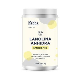 HEBBE - Lanolina 1kg | Alivia Piel Agrietada | Potente Emoliente | Ideal para Labios Resecos | Restaura Barrera Cutánea | Combate Irritaciones y Rojec