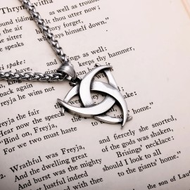 Norse American Viking Viking Celtic Trinity Knot Stainless Steel Pendant Necklace