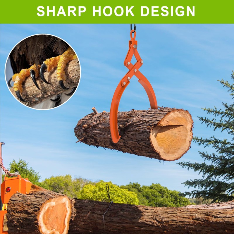 Insaga 32'' Log Hook 2/4 Log Tongs for Tractor Heavy
