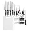 Farberware 17-Piece Triple Rivet High-Carbon Stainless Steel Knife Block Set