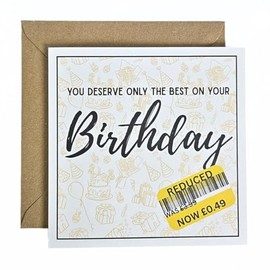 Funny Reduced Birthday Card - with Envelope