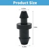 CADUFUELLY 50 PCS 1/4 inch Drip Fitting End Plug, Drip