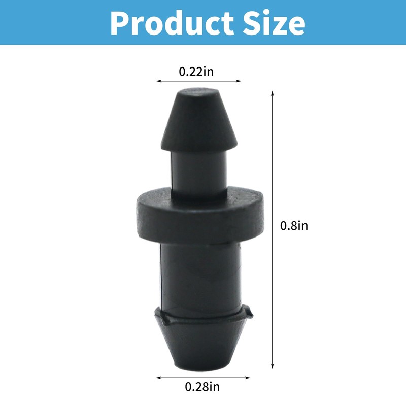 CADUFUELLY 50 PCS 1/4 inch Drip Fitting End Plug, Drip