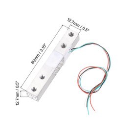 sourcing map 4 Set Digital Load Cell Weight Sensor 5KG + HX711 Module Weighing Sensor 24 Bit Precision A/D Dual-Channel for DIY Portable Electronic Kitchen Scale Kit