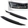 2PCS Car Headlight Eyebrows Carbon Fiber Style Left Right Replacement