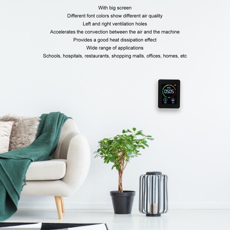 CO2 Detector Carbon Dioxide Monitor Infrared Air Quality Monitor Sensor
