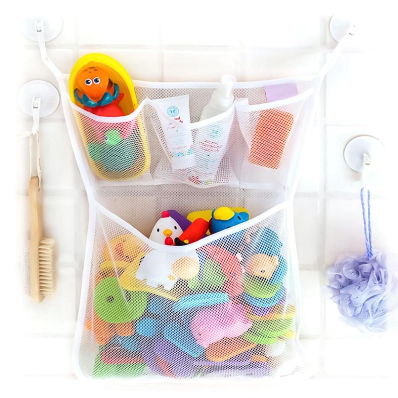 1 Pcs Baby Bath Organizer Mesh Bag Organizer Bathroom Toy