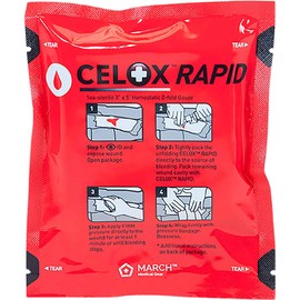 Celox Rapid, Z-Folded (Red Packaging) - 3" x 5' Gauze