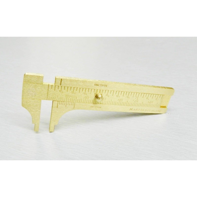Brass Sliding Gauge Pocket Caliper Vernier 2-1/2" Measuring Tool Made