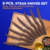 NutriChef SereneLife Stainless Steel Knife Set, 8 Pcs. - Non-Stick