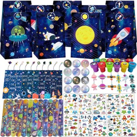 NlsqEU Space Party Bags, Space Children's Birthday, Astronaut Birthday, Gift Bags, Bookmarks, Necklaces, Snap Bracelet, Stickers, Key Chains, Toy Stamps, Bouncy Balls