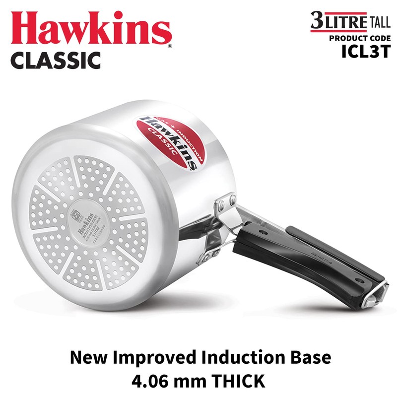 Hawkins Aluminium Classic Pressure Cooker,Induction Inner Lid Cooker,Tall Design Pan