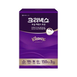크리넥스 보습에센스로션 150매X3개입 Kleenex Moisturizing Essence Lotion 150 Sheets x 3 Packs