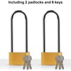 Padlock with Keys, [2 Pack] [6 Keys] Diyife 40mm Long