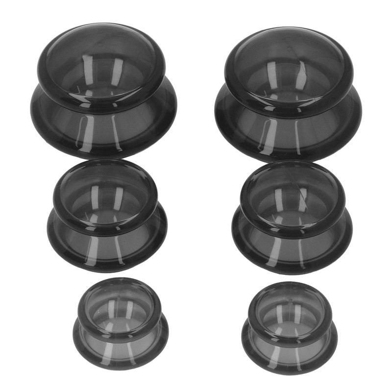 6pcs Silicone Cupping Set High Transparency Wet Absorption Negative Pressure