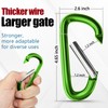 sprookber 5" Heavy Duty Aluminum Carabiners, Large D-Ring Clips, Spring