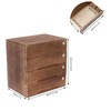 WOQLIBE Wood Desktop Organizer, Tabletop Storage Box w/ 4 Lockable