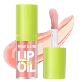 LOPHE Lip Oil, Moisturising Lip Gloss, Makeup Long Lasting Plumper Lip Glow Oil, Moisturising Lip Care Lip Oil, Reduces Fine Lines, Non-Sticky Lip Gloss Tint (102# Pink)