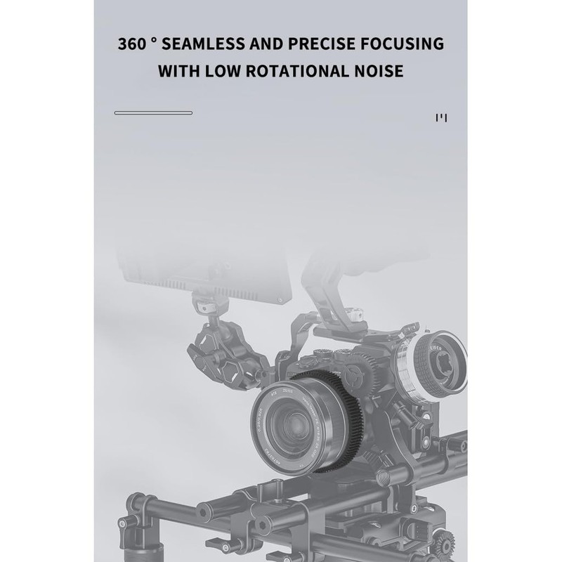 CS PRIORITY Seamless Focus Sprocket, 360° Rotation, Quiet Follow Focus