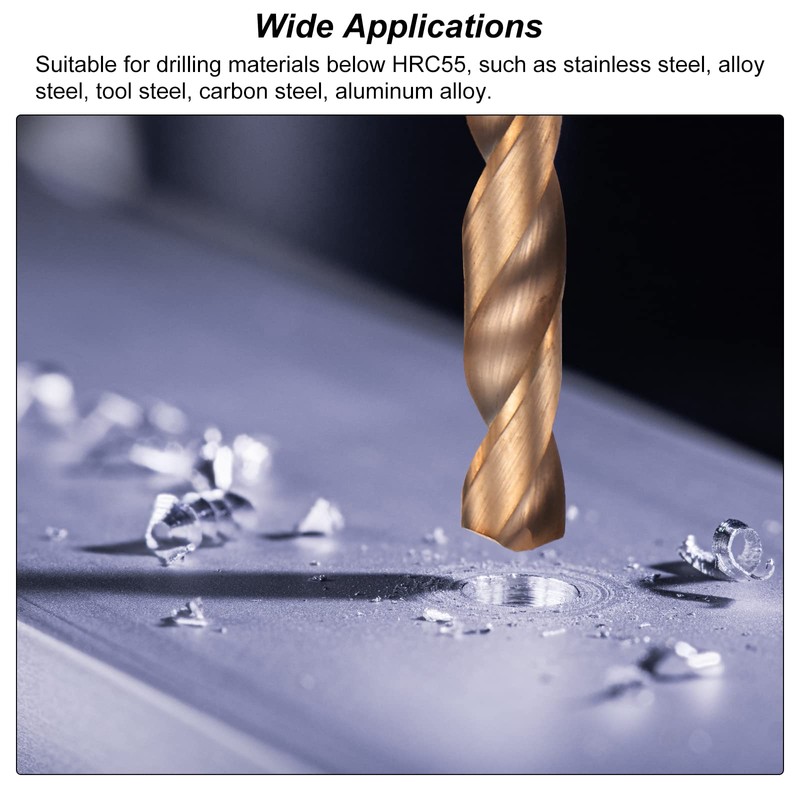 sourcing map Spiral Drill Bit 2.2 mm Titanium Coating Solid