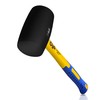 S&R Rubber Hammer Black 65 mm, 680g with Ergonomic Shaped