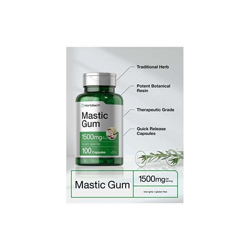 Horbäach Horbaach Mastic Gum Capsules 1500Mg 100 Count | Non-gmo
