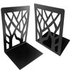 Gentpovth Pack of 2 Black Metal Bookends, Book Holder, Reading