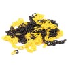 Perel 10m 6mm Black Yellow Plastic Barrier Chain for Marking,