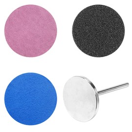 Pack of 150 Sanding Discs Pedicure Set, 25 mm Electric Foot Sandpaper, 80/120/180 Grit Remover Sandpaper Discs, Replacement Sanding Discs with Level Axis, for Cracked Heel, Dead Skin