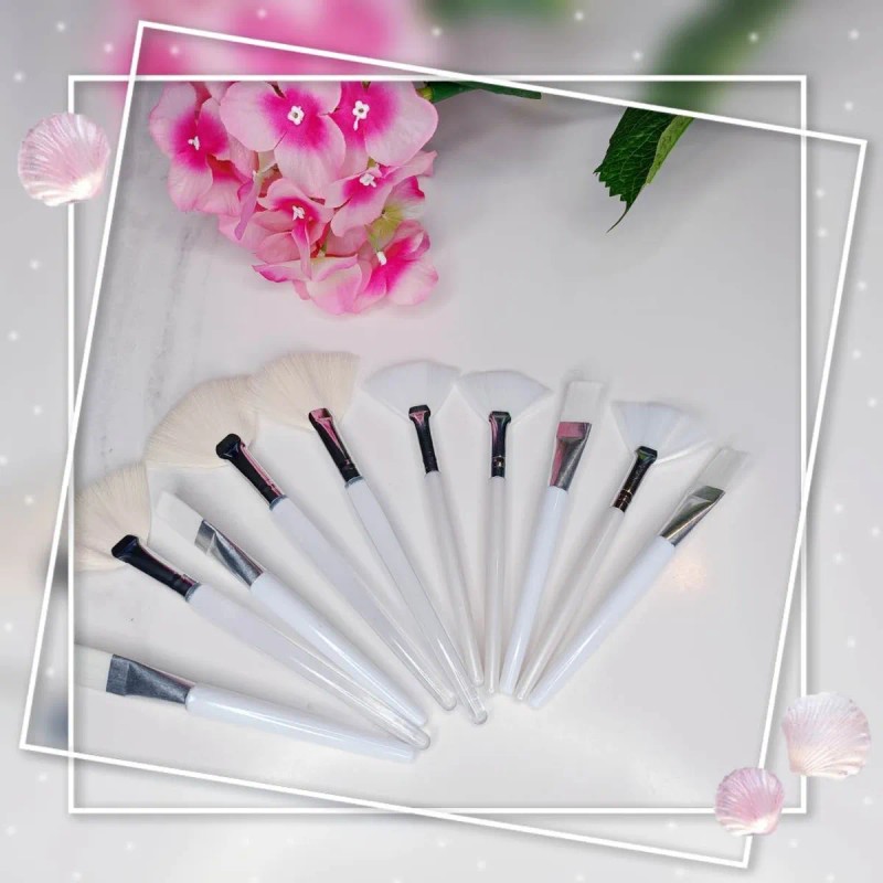 10 Pzs Brochas Premium Para Mascarilla Facial Serum Spa