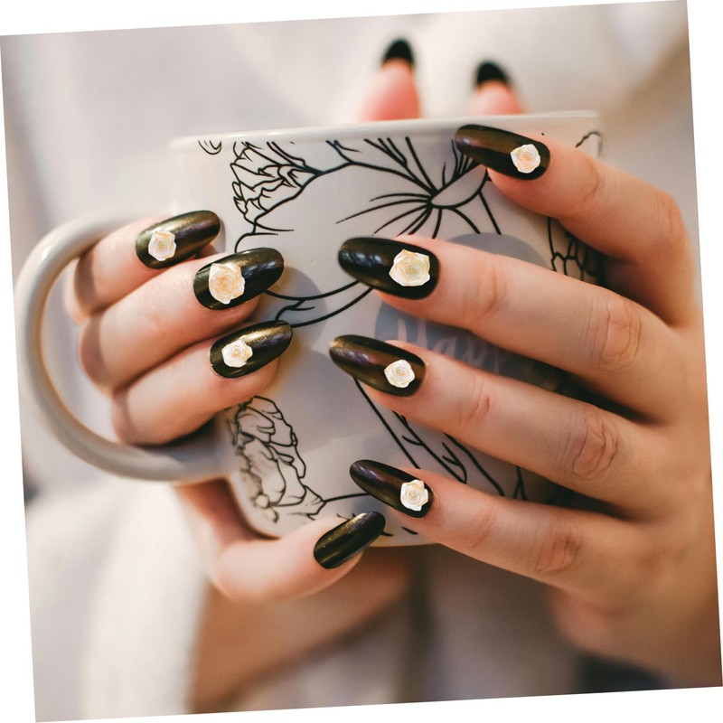 NOLITOY 100pcs Gradual Camellia Flower Nail Art Decorations for DIY