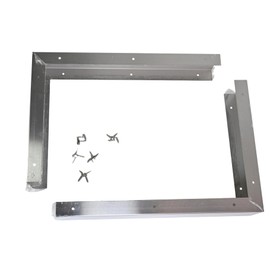 2 Pieces Stainless Steel Microwave Trim Kit Microwave Side Panel Kit for Kitchen Countertop Oven with 16 Black Screws