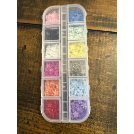 Unbranded 3D Mix Assorted Color Nail Charms, Acrylic Multi Blue Purple White Pink Flower
