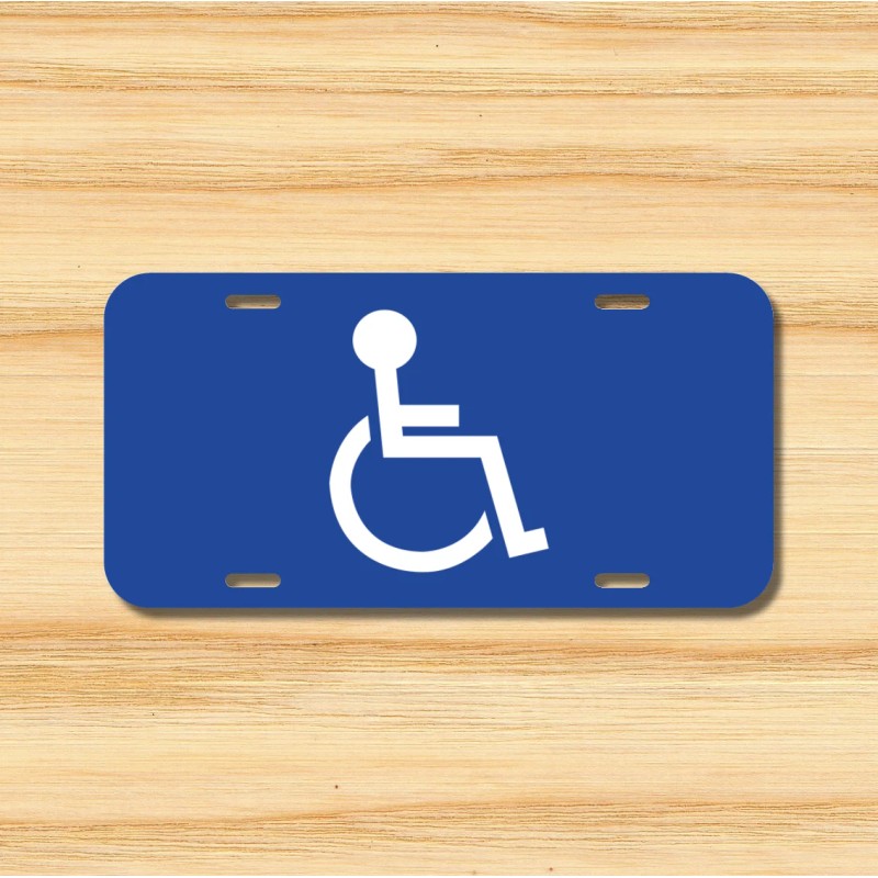Amel HANDICAP Disabled disability Parking Vehicle License Plate Front Auto