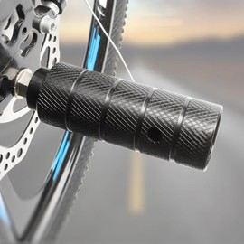 Helweet Bicycle Pegs, Bike Pegs, Bicycle Pedal Foot Stunt Pegs, Bicycle Foot Pins, Axle Foot Pegs, Stunt Pegs, Suitable for Mounting on the Front or Rear Axle of a Bike, Pack of 2, Black