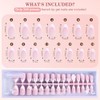 Puntas de uñas de gel francesas, 240 piezas de uñas