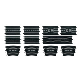 Carrera 1:24 Scale Track Extension Set - Accessory Pack includes 12 Pieces - For Use With Digital 124, 132 and Evolution Carrera Slot Car Racetrack Systems, Large