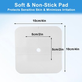 20-Pack Split Drain Adhesive Bandages for PD Catheter & Feeding Tubes, 4x4 Inch Island Dressing Pad Dialysis Accessories with Border to Secure G-Tube, J-Tube & Drainage Sites, Individually Wrapped