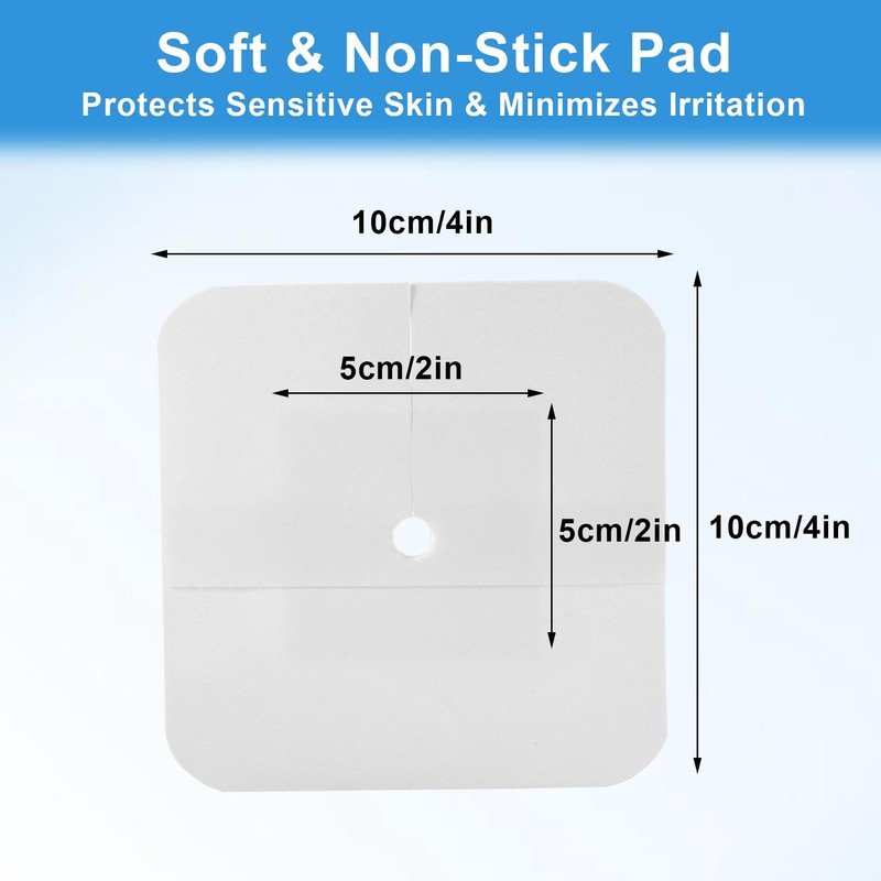 20-Pack Split Drain Adhesive Bandages for PD Catheter & Feeding