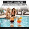 Floating Wine Glasses for Pool (18 Oz | Set of