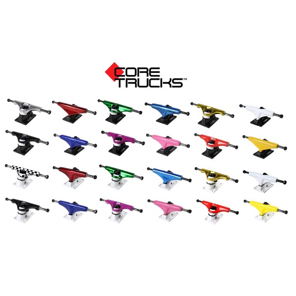 Core Skateboard Trucks 5.0 (7.75") Dipped White / White Base,