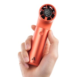 Aecooly Portable Handheld Fan, Powerful Turbo Mini Fan, 19000 RPM High Speed Aero Ultra, 15H Max Cooling Time, 7 Speeds Aluminum Case,Pocket Rechargeable Personal Small Travel GIfts for Women-Orange