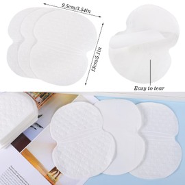 BESARME 50 Pcs Underarm Sweat Pads, Armpit Sweat Pads for Women and Men, Disposable Underarm Pads for Sweating Women Comfortable Unflavored Non Sweat Armpit Protection (5.1 * 3.54 inch, 50)