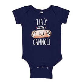 The Shirt Den Zia's Little Cannoli Baby Bodysuit One Piece 12 mo Navy Blue
