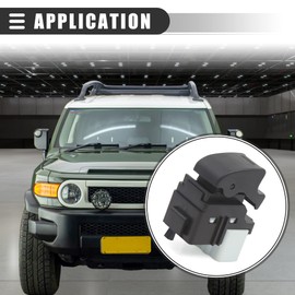 Motoforti Power Window Switch, Passenger Door Window Switch, for Toyota FJ Cruiser 2007-2011, Plastic, 84810-12080, Black