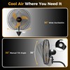 CAMMOO 20 inch Wall Mount Fan Oscillating, Extended 3.3ft Wired