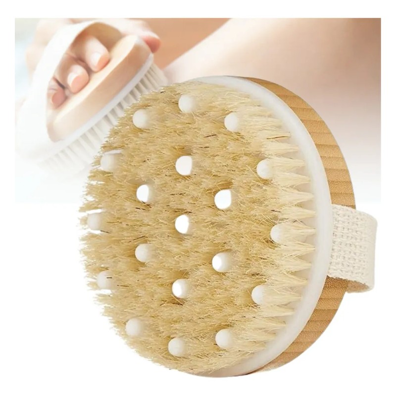Cepillo Corporal Exfolia El Cuerpo Y Elimina Piel Muerta Madera