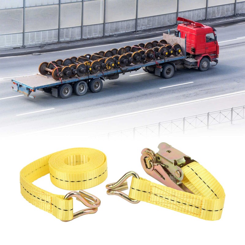 Porable Tensioning Belts Adjustable Cargo Straps Ratchet TieDown Luggage Bag